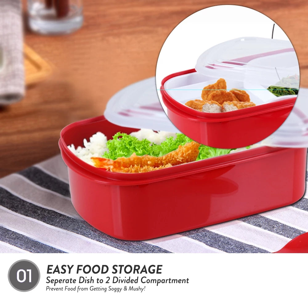 Bento Lunch Box With Fork & Spoon 1000ML