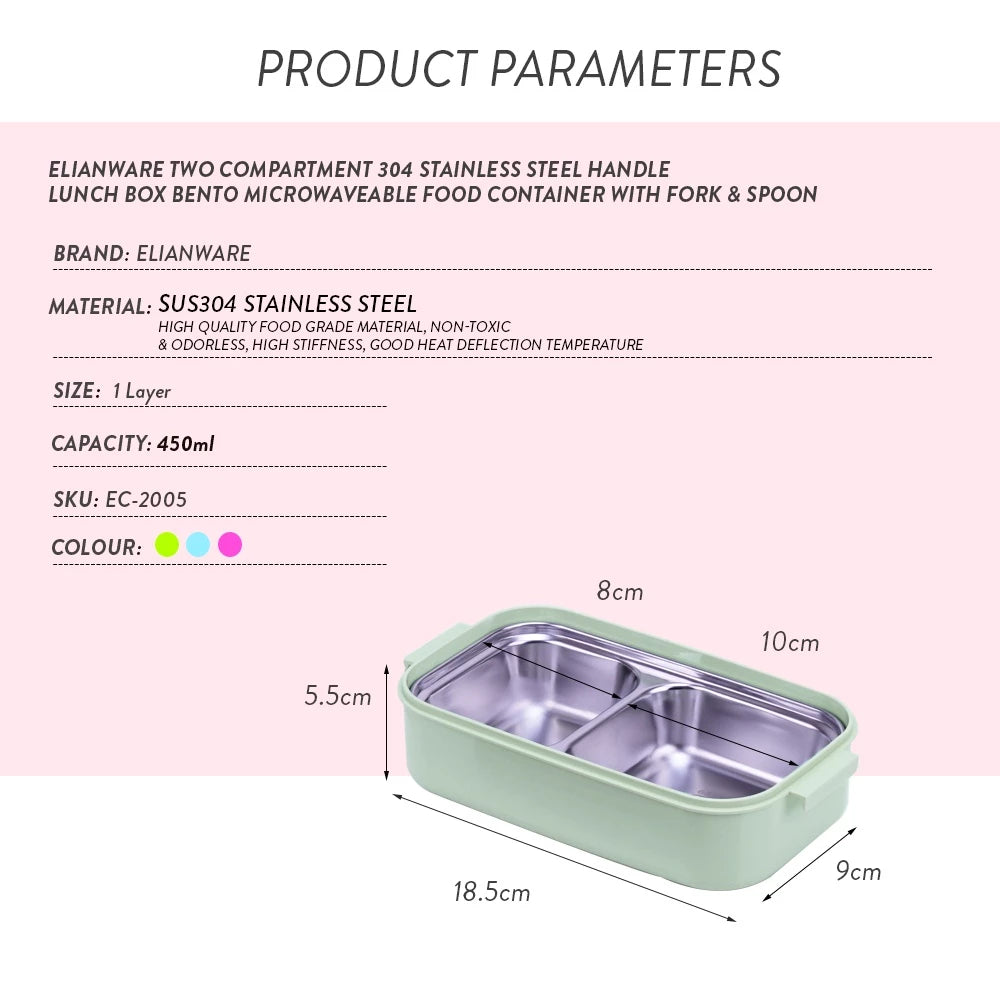 Stainless Steel Lunch Box - 450ml