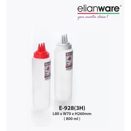 Sauce Squeeze Bottle - 3 head (800ml)