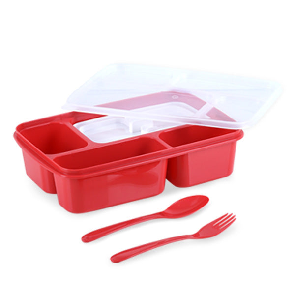 Bento Lunch Box With Fork & Spoon 1.37L