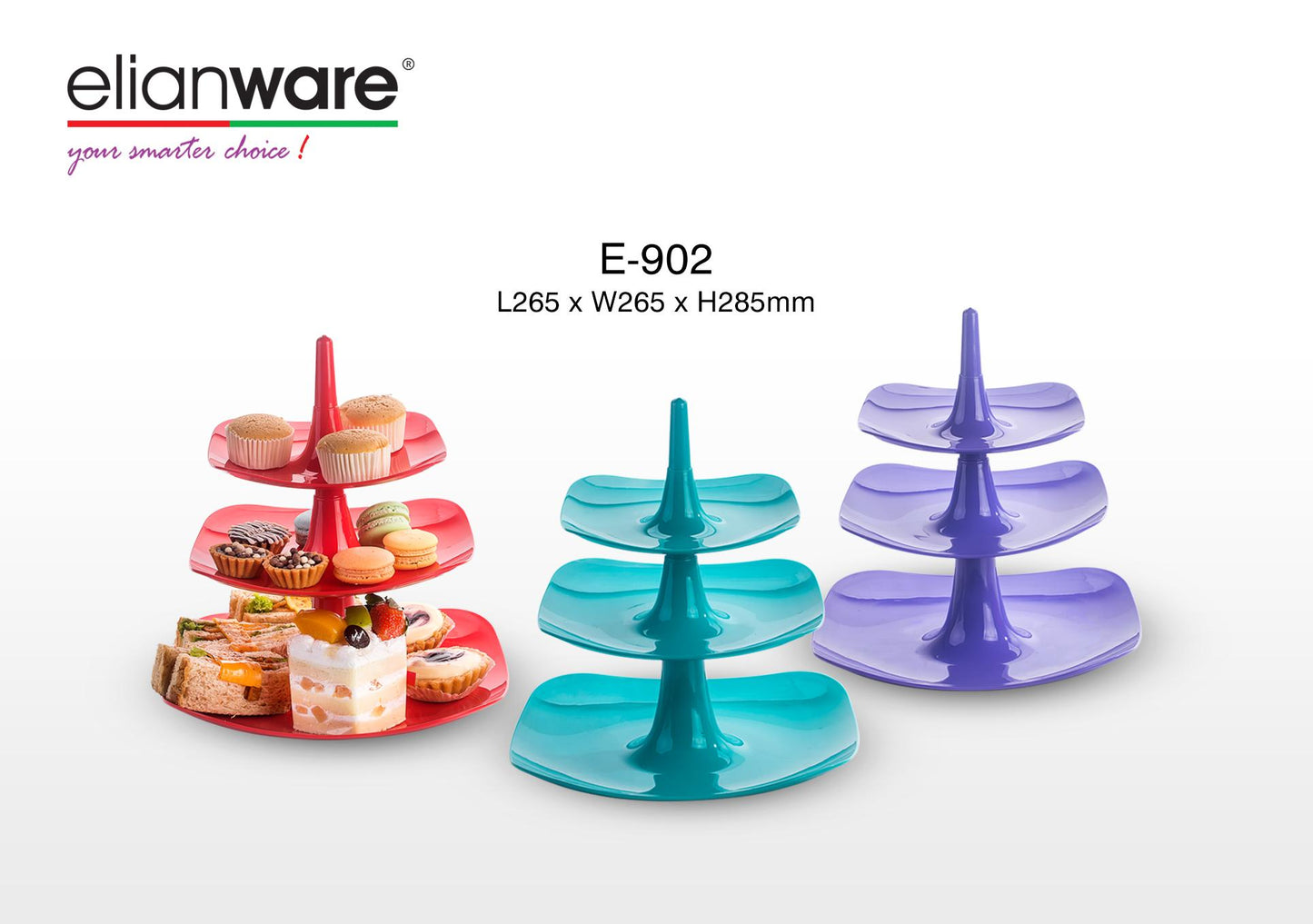 Square 3 Tier Cake Stand