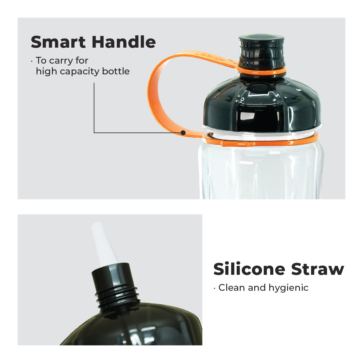 1.5L Drink Bottle with Straw