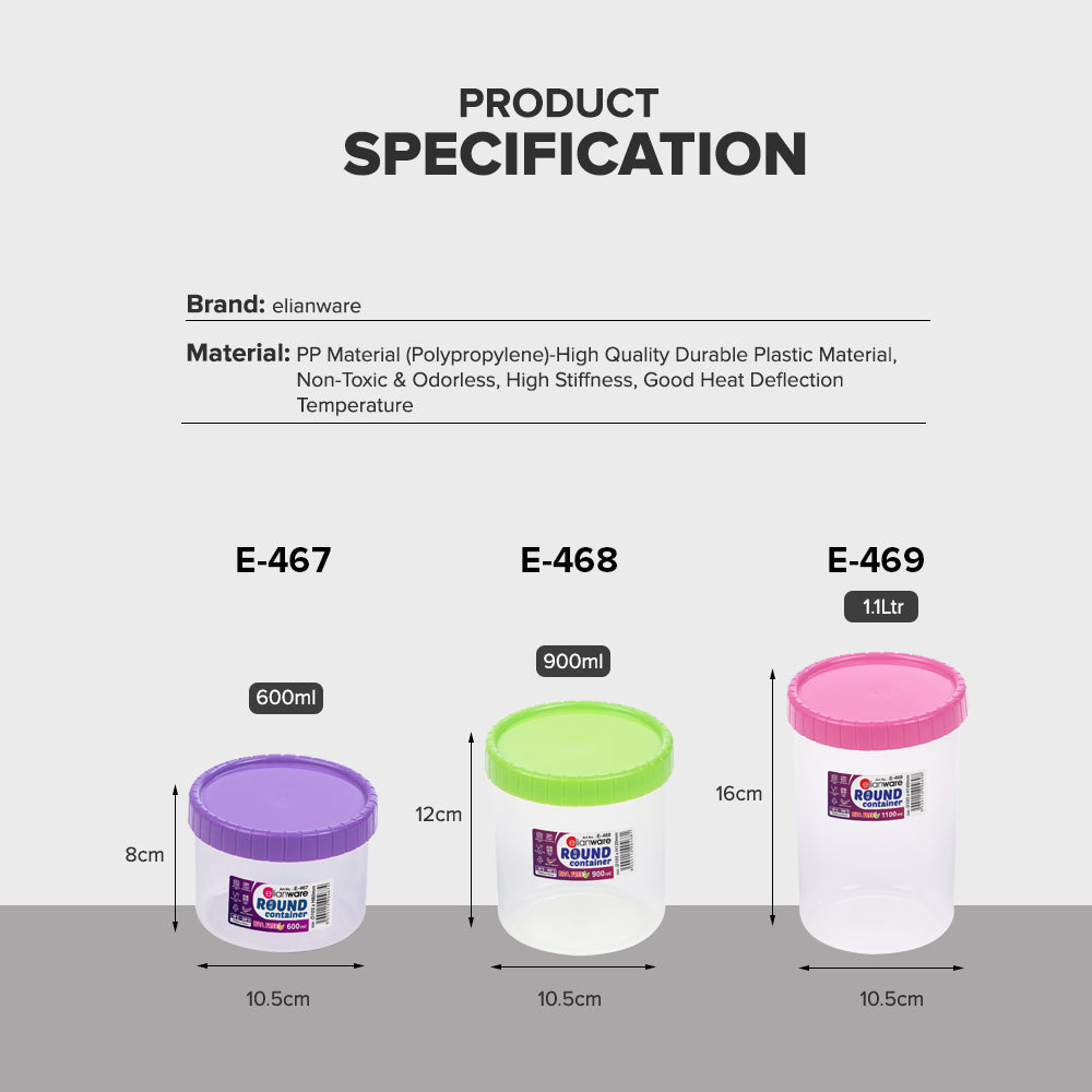 1100ML ROUND CONTAINER