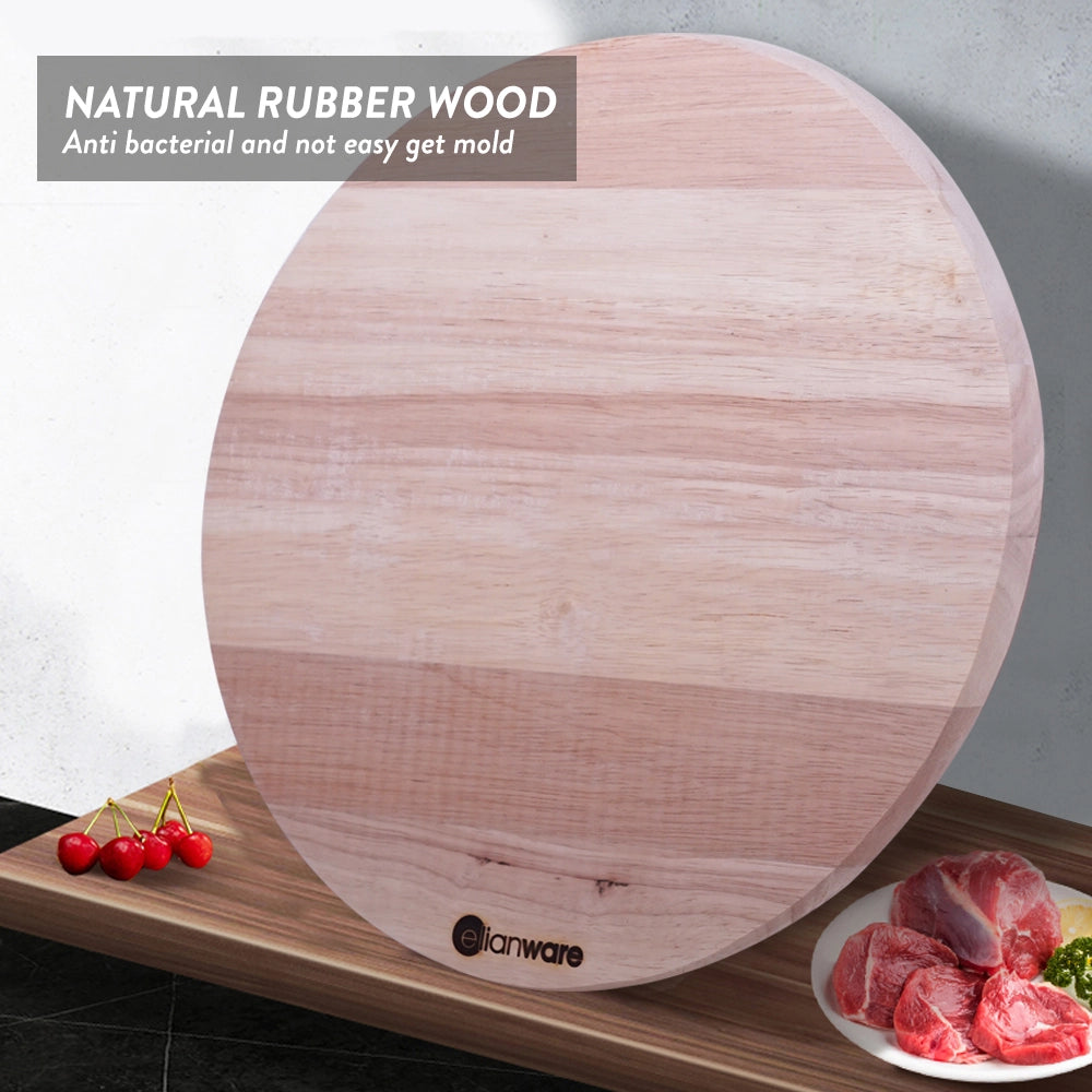 Round Rubberwood Wooden Cutting Board