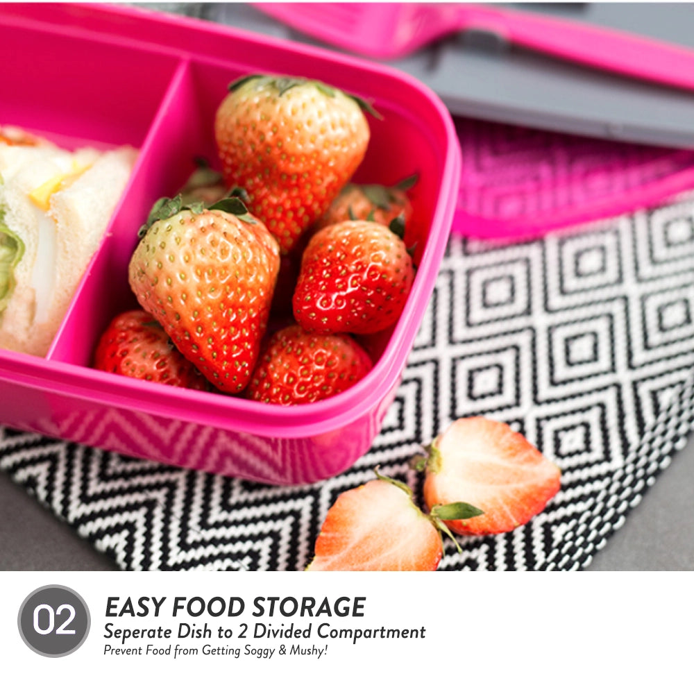 Lunch Box with Spoon & Fork 1000ML