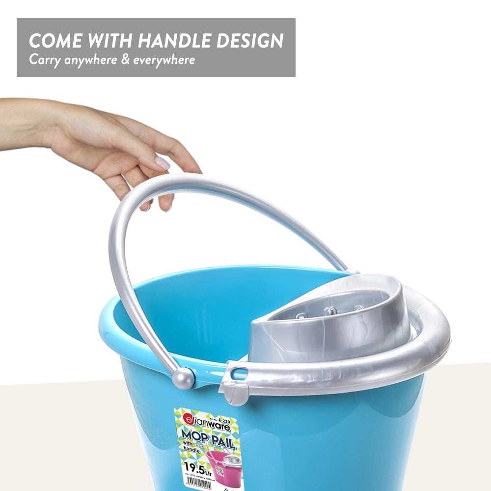 Mop Pail with Wheel - 19.5L