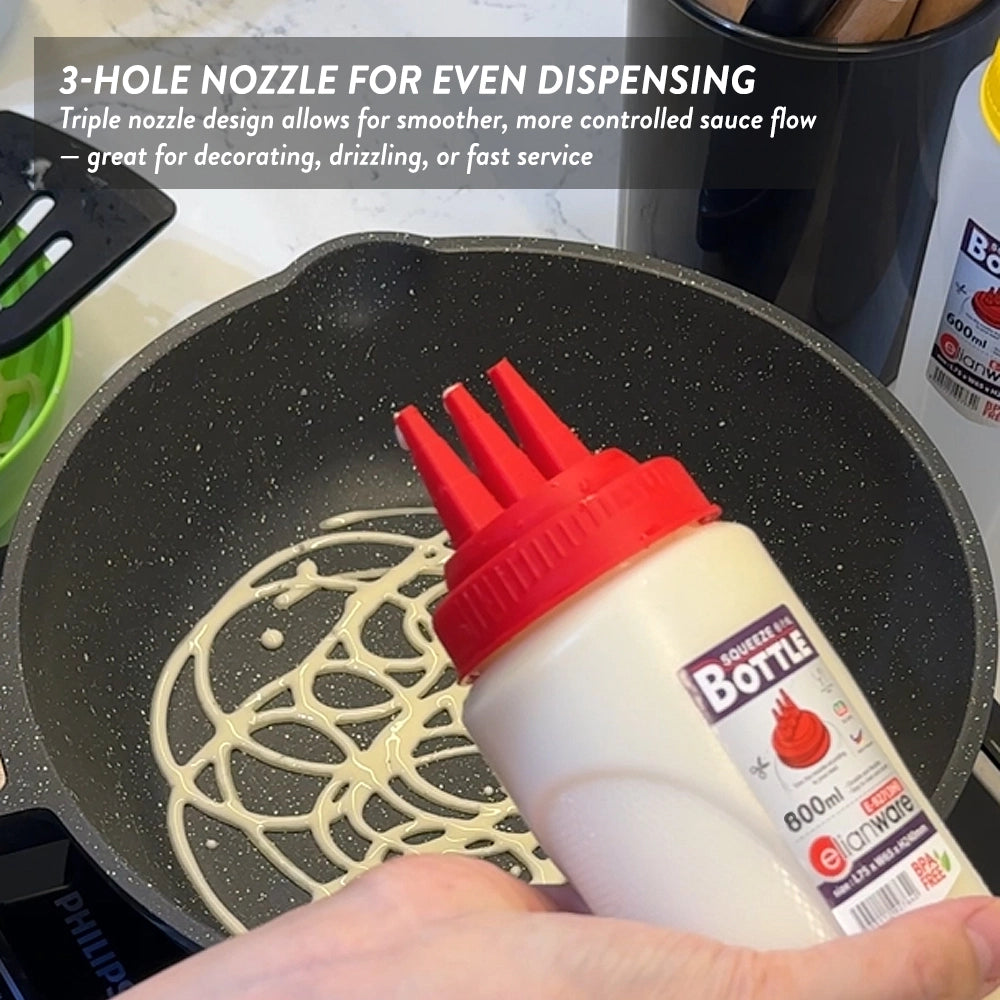 Sauce Squeeze Bottle - 3 head (600ml)