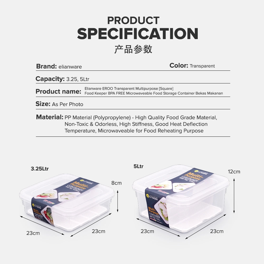 Multipurpose Container with Drainer Tray