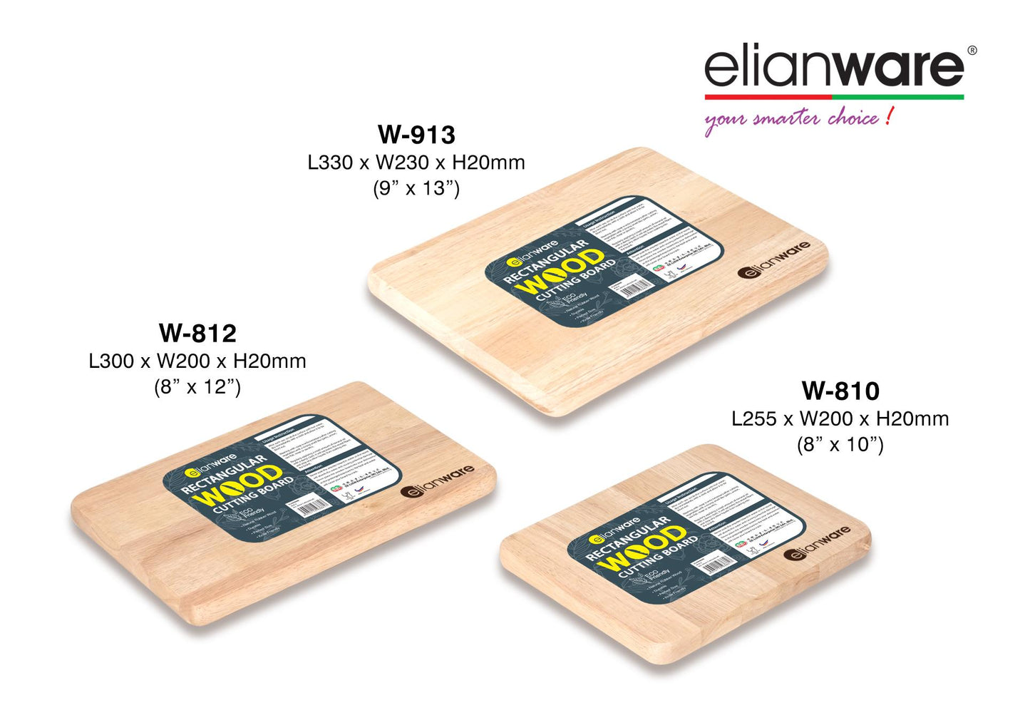 Rectangular Rubberwood Wooden Cutting Board