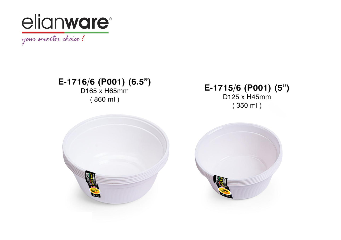 Party Bowl - 6.5 Inch - 6 pack
