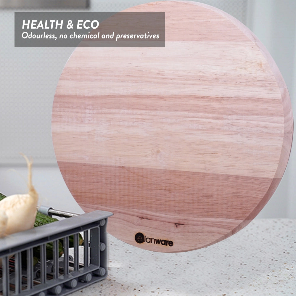 Round Rubberwood Wooden Cutting Board
