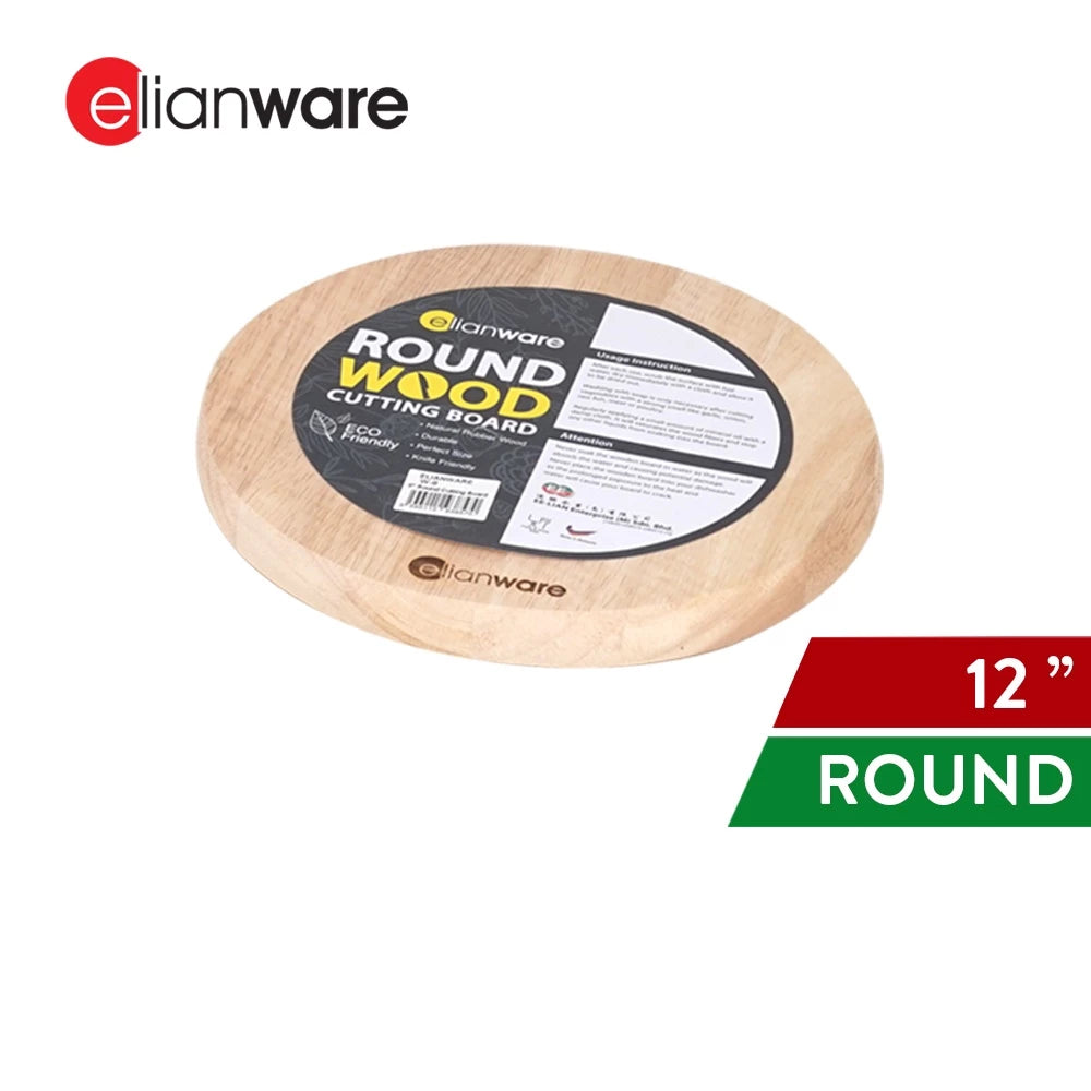 Round Rubberwood Wooden Cutting Board