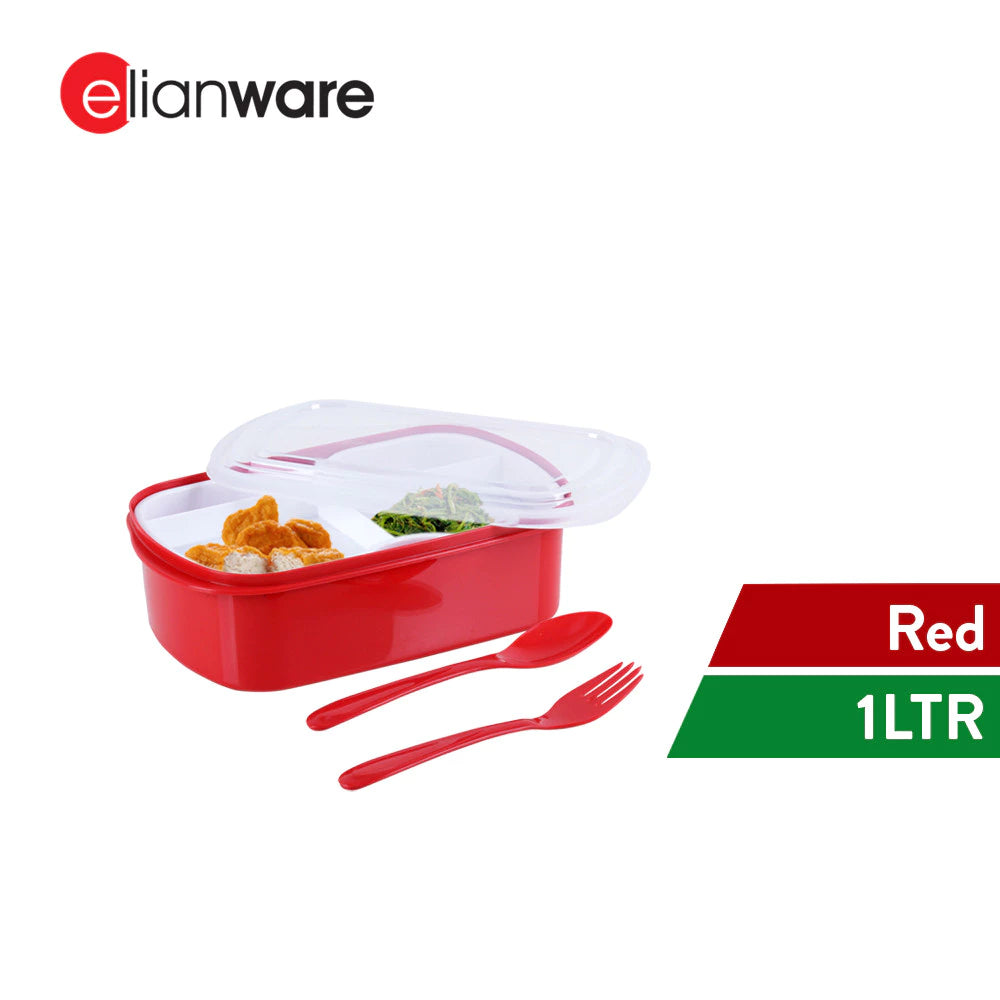 Bento Lunch Box With Fork & Spoon 1000ML