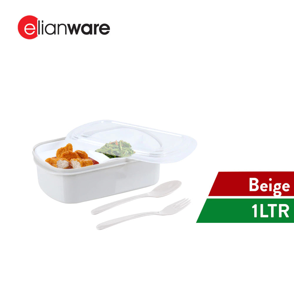 Bento Lunch Box With Fork & Spoon 1000ML