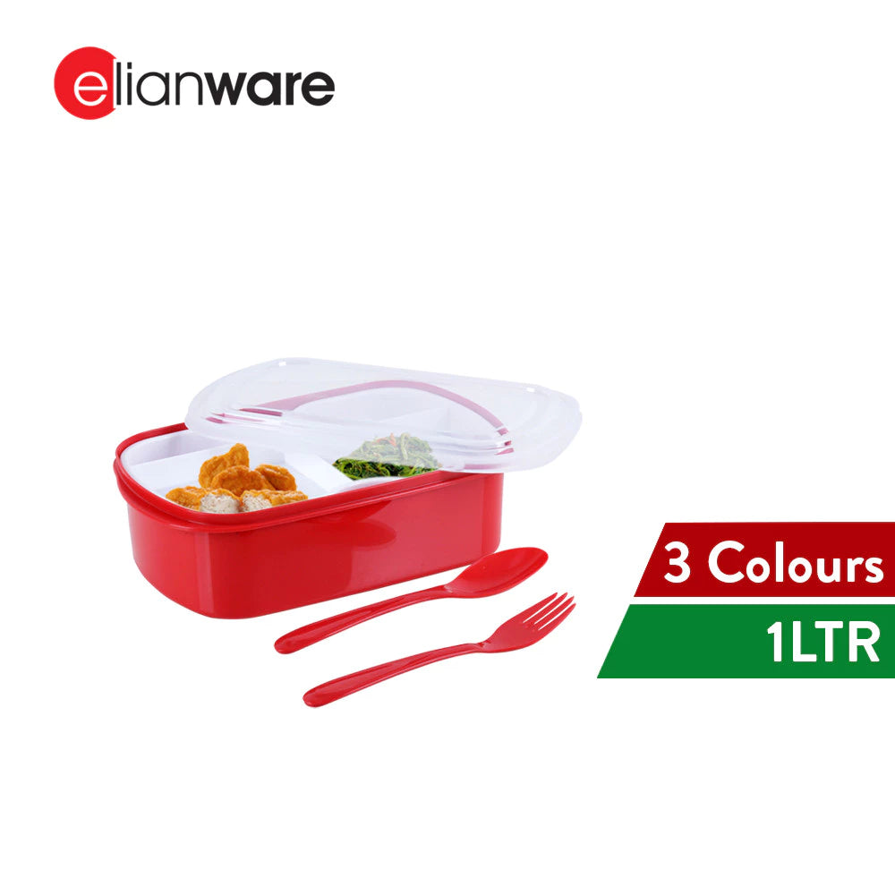 Bento Lunch Box With Fork & Spoon 1000ML