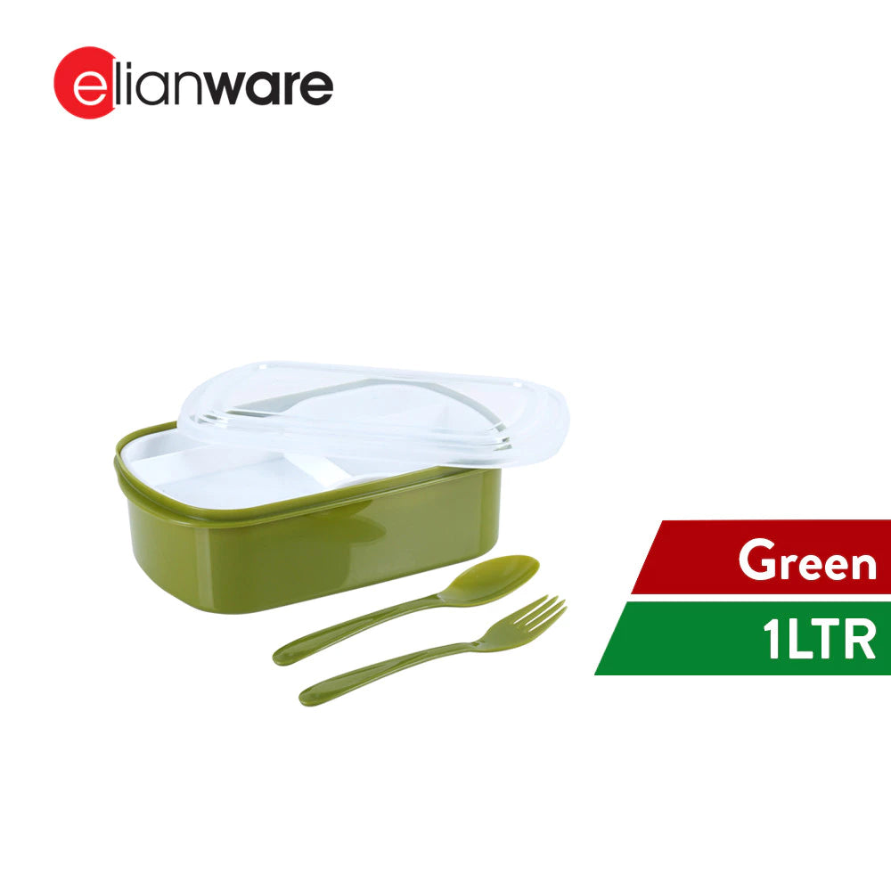 Bento Lunch Box With Fork & Spoon 1000ML
