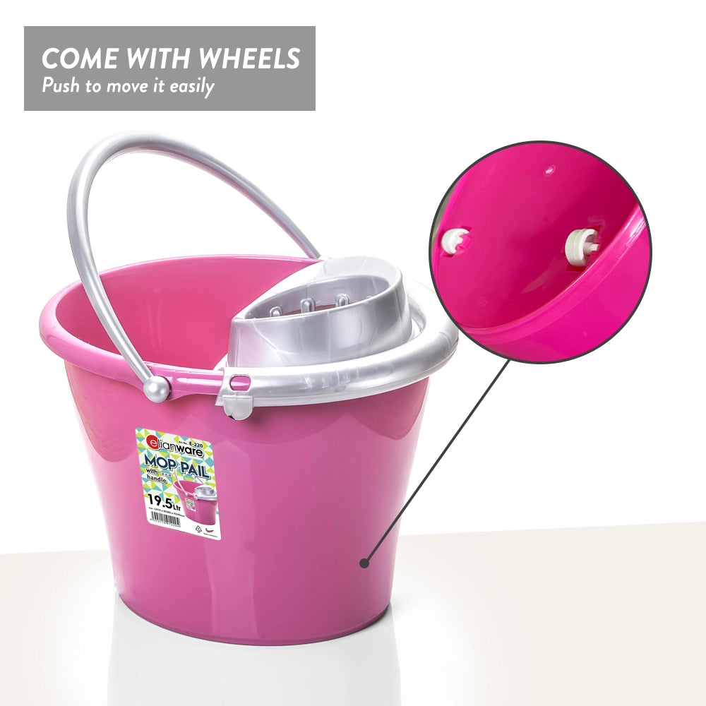 Mop Pail with Wheel - 19.5L