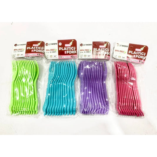 Reusable Plastic Fork - 12 pack