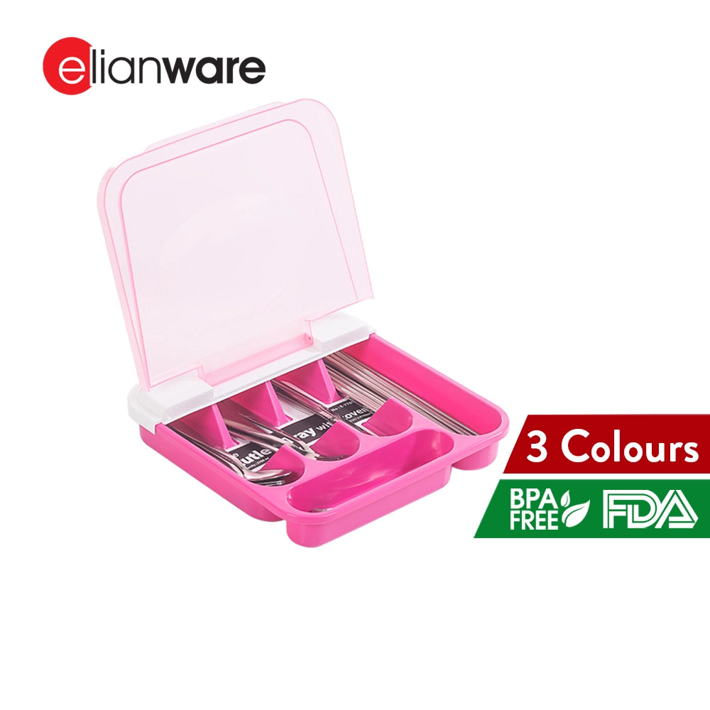 Plastic Cutlery Tray with Cover