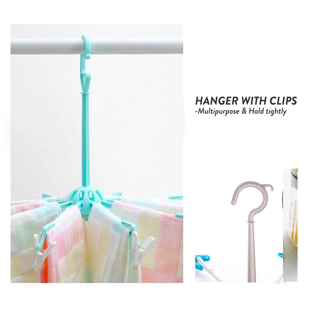 Umbrella Pegs Clothes Hanger - 20 Pegs