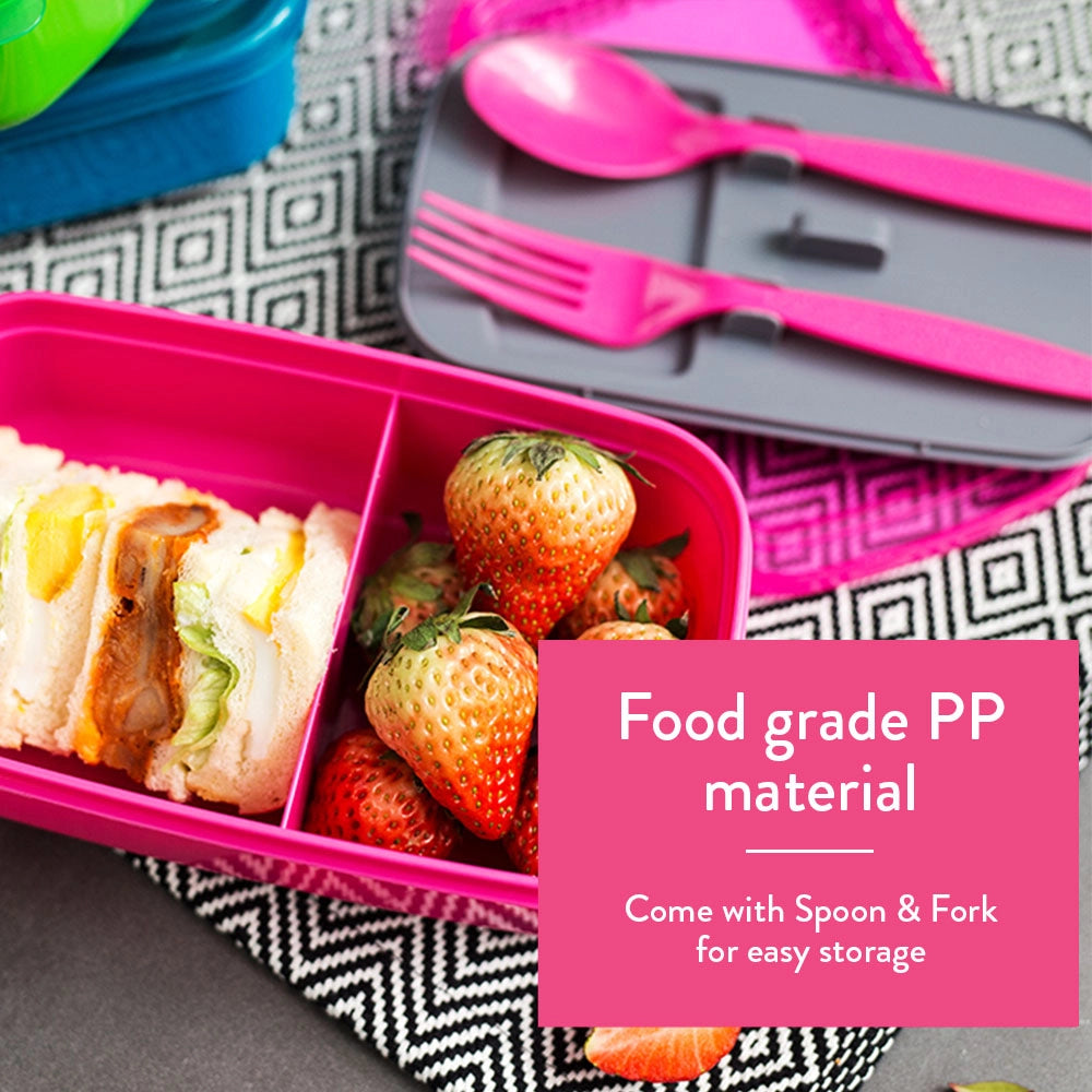 Lunch Box with Spoon & Fork 1000ML