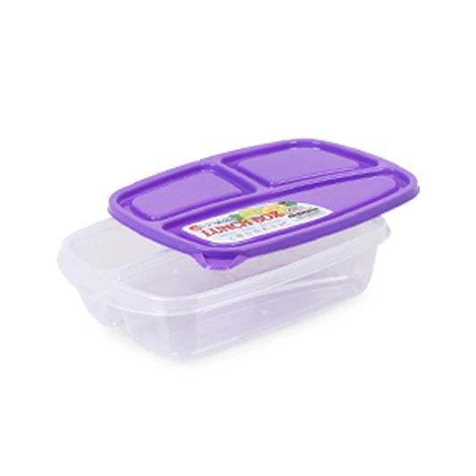 3 Compartment Divided Lunch Box