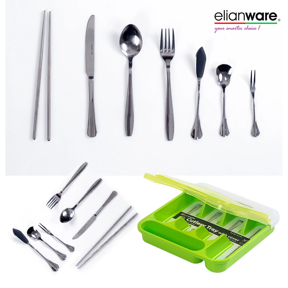 Plastic Cutlery Tray with Cover