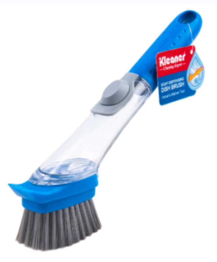 Dish brush with dish soap dispenser