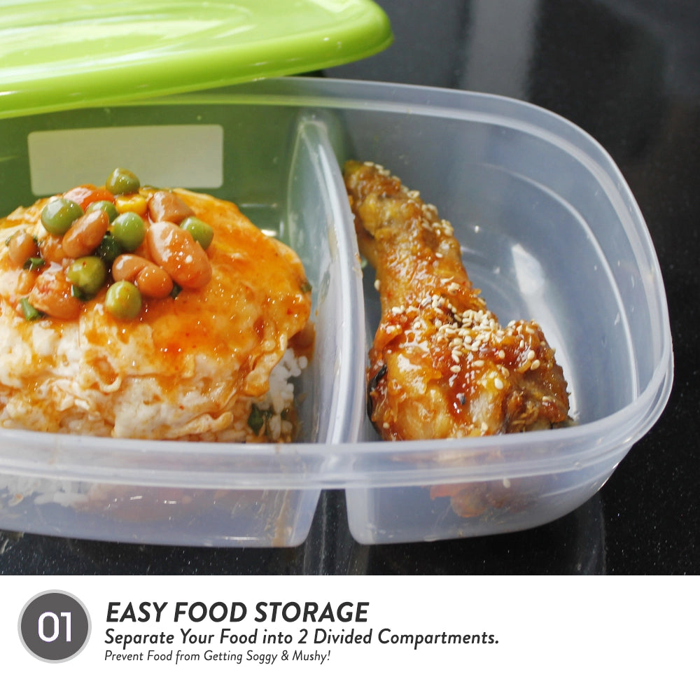 2 Compartment Lunch Box 1.2L