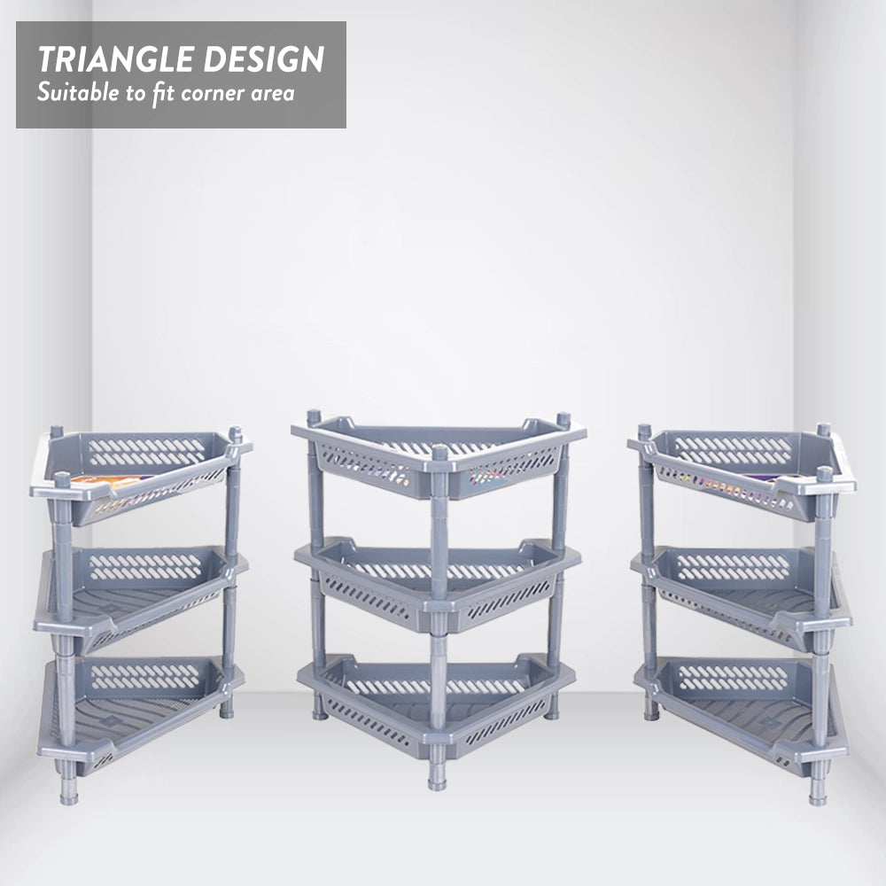 2 Tier Multipurpose Corner Storage Rack