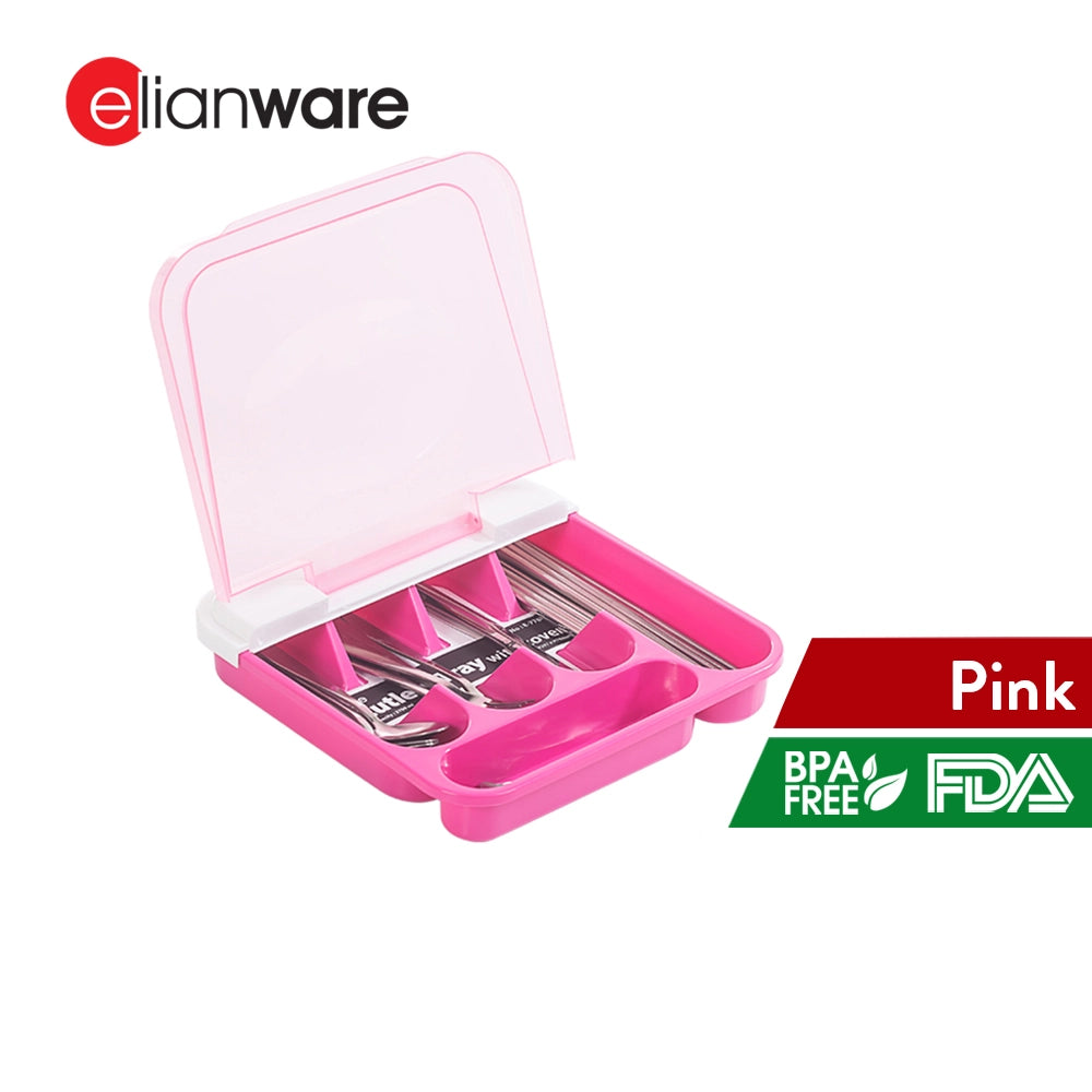 Plastic Cutlery Tray with Cover