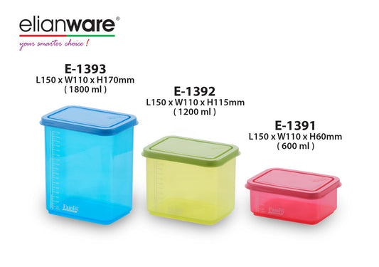 Stackable Rectangle Container - 600ml