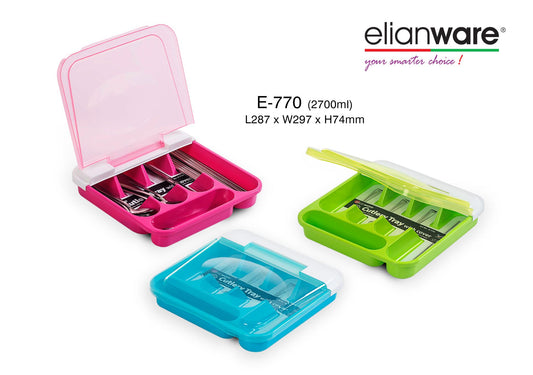 Plastic Cutlery Tray with Cover