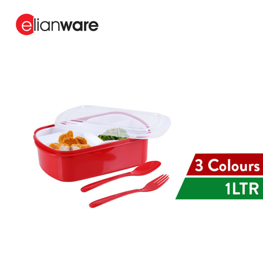 Bento Lunch Box With Fork & Spoon 1000ML